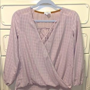 Clover + Scout Blush Pastel Pink blouse XS